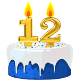 Icon: Congratulations with your <b>Twelfth Birthday</b>